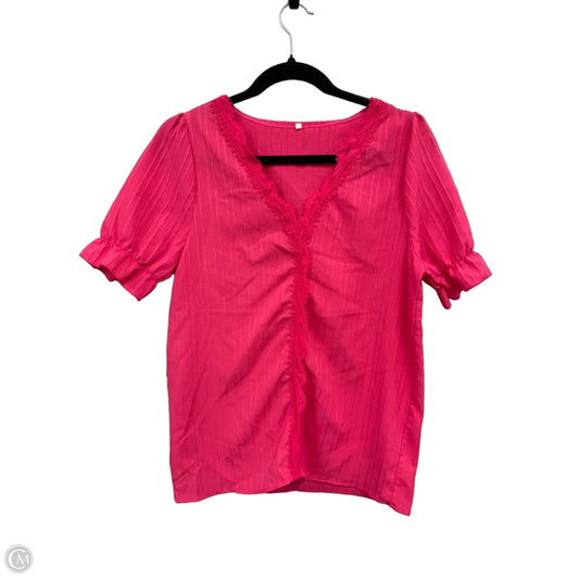 Top Short Sleeve By Clothes Mentor In Pink, Size: M