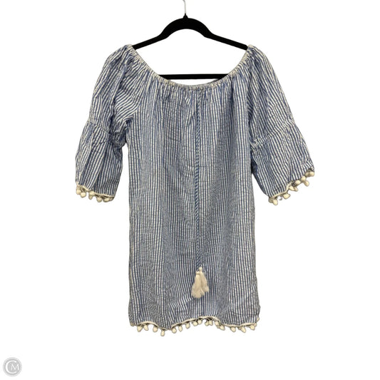 Dress Casual Short By Ab Studio In Blue & White, Size: S