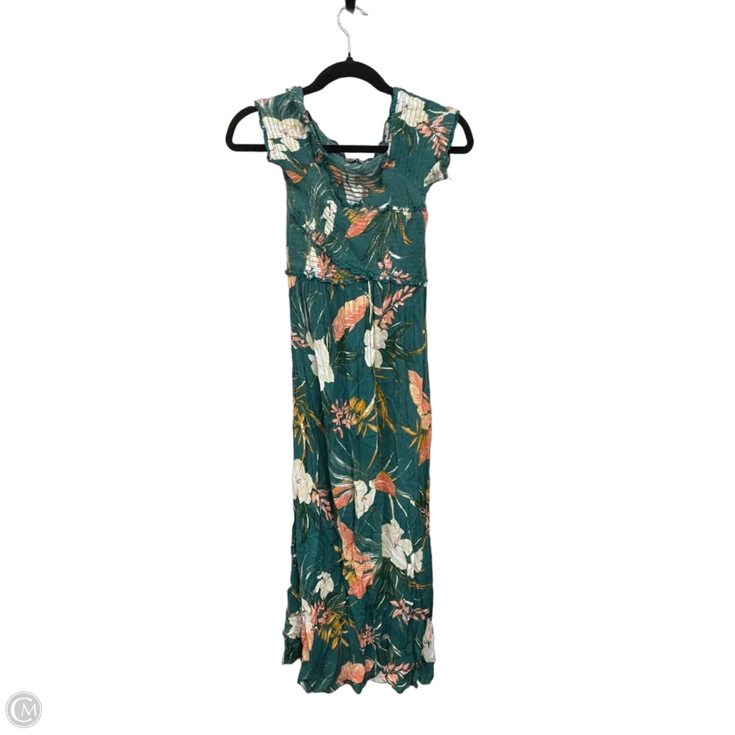 Dress Casual Maxi By Patrons Of Peace In Green & Orange, Size: S