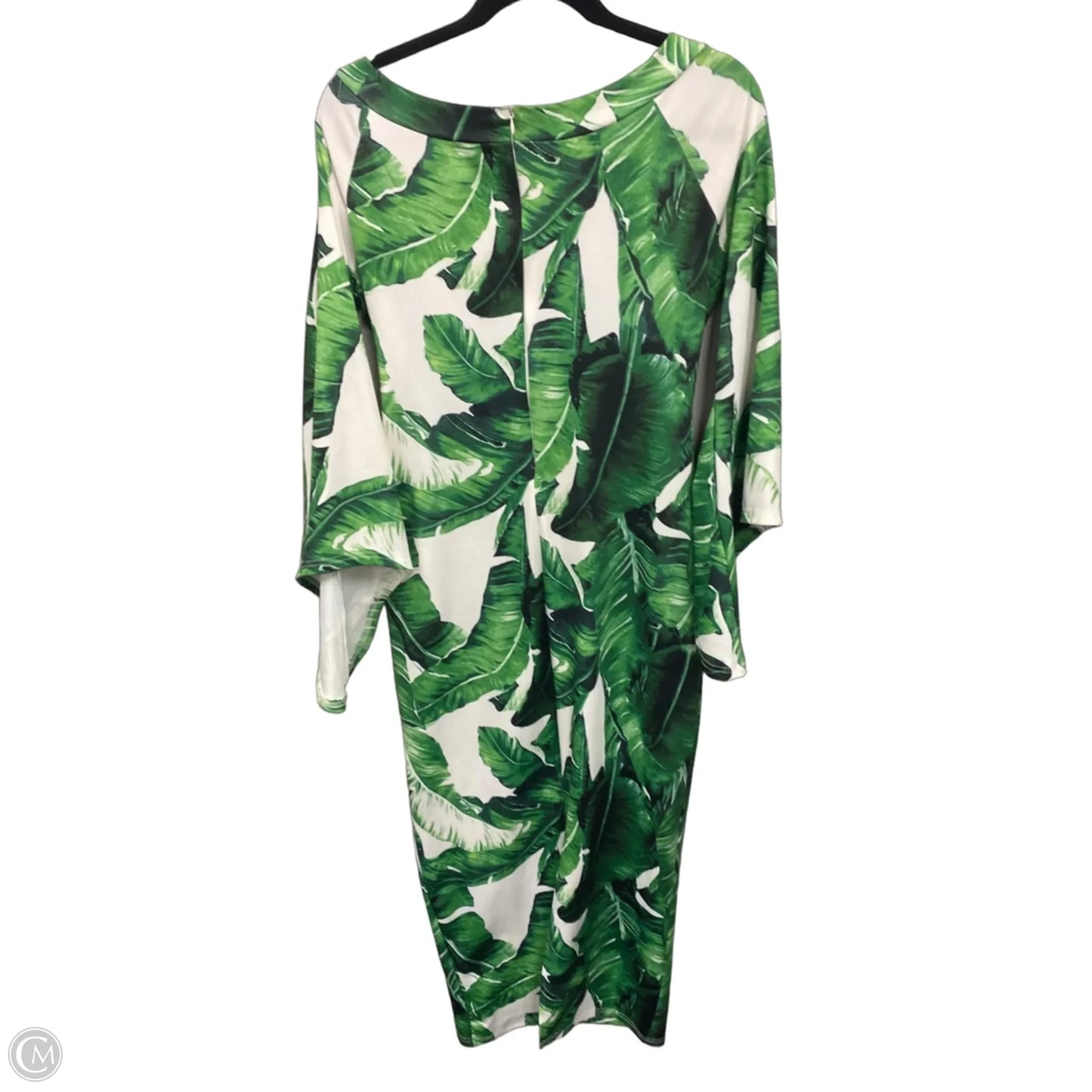 Dress Casual Maxi By Clothes Mentor In Green & White, Size: L