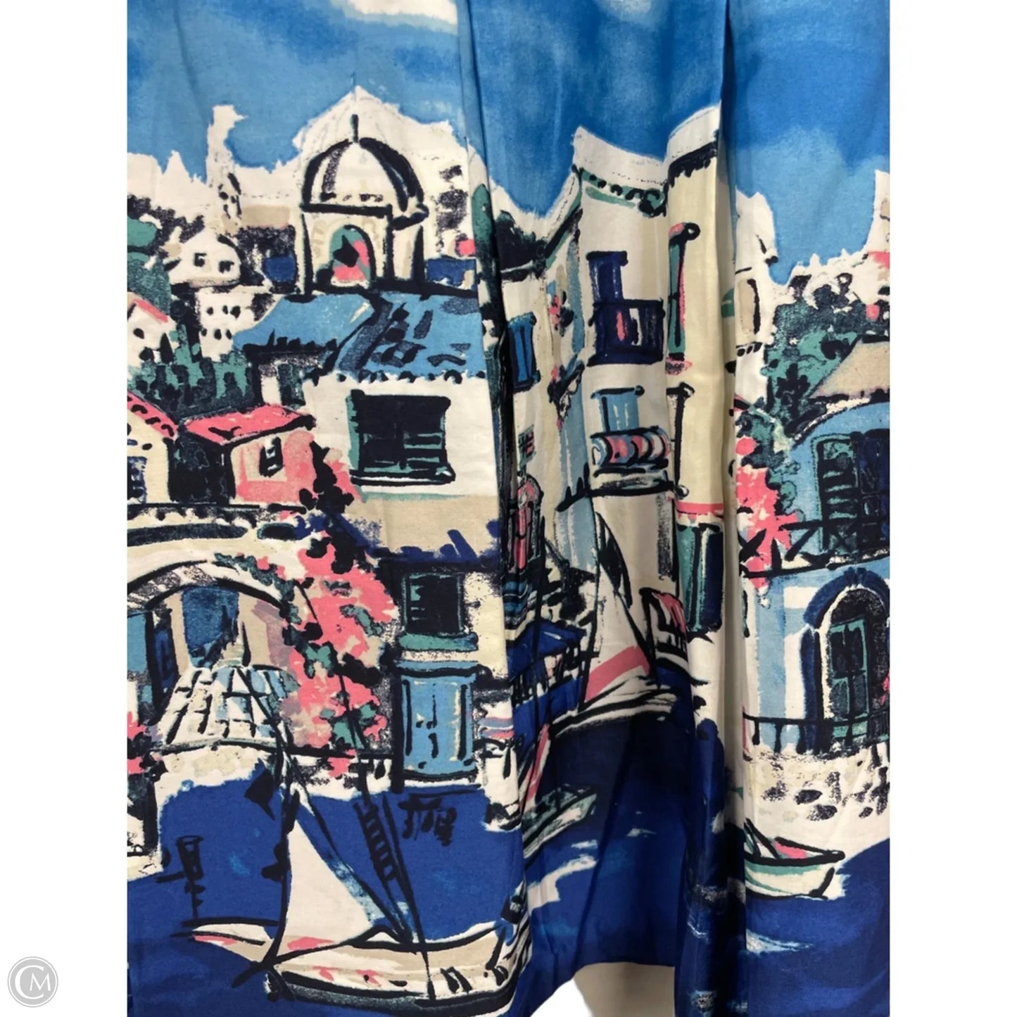 Skirt Midi By Charter Club In Blue & White, Size: 10