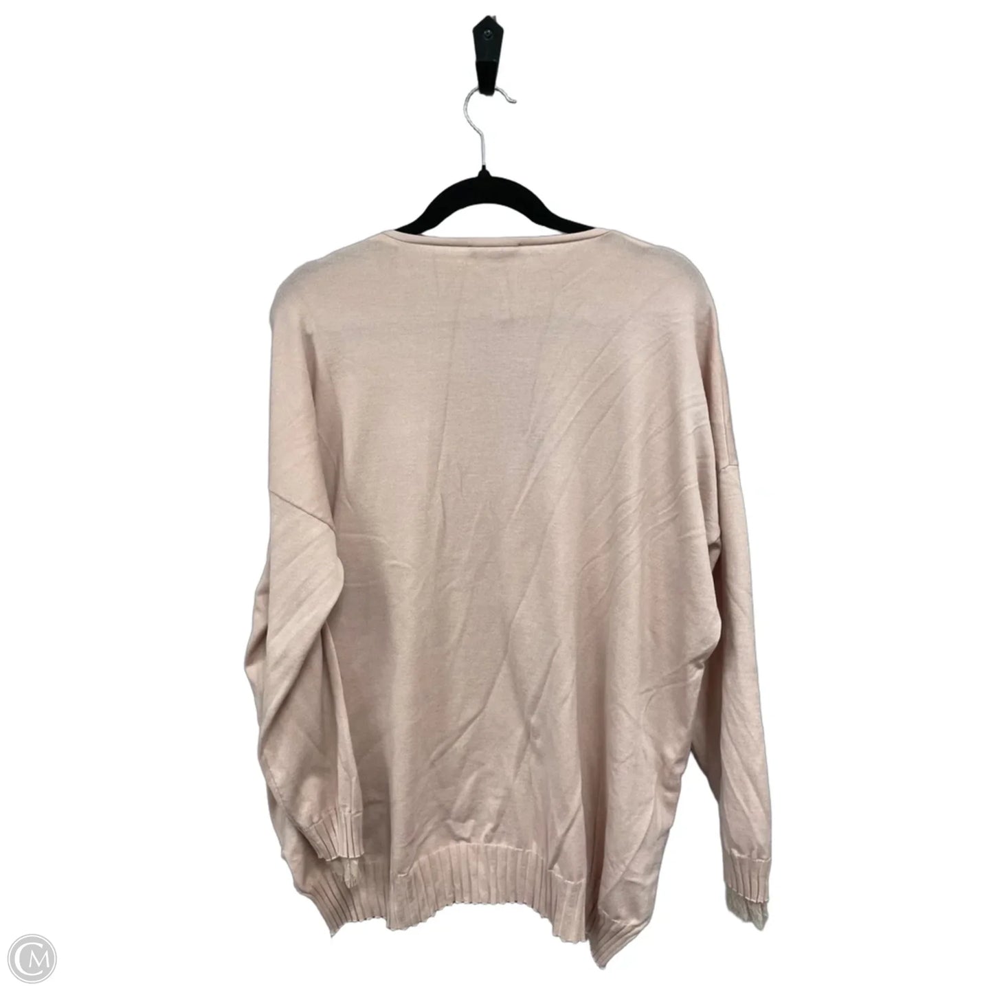 Sweater By Adrianna Papell In Peach, Size: L