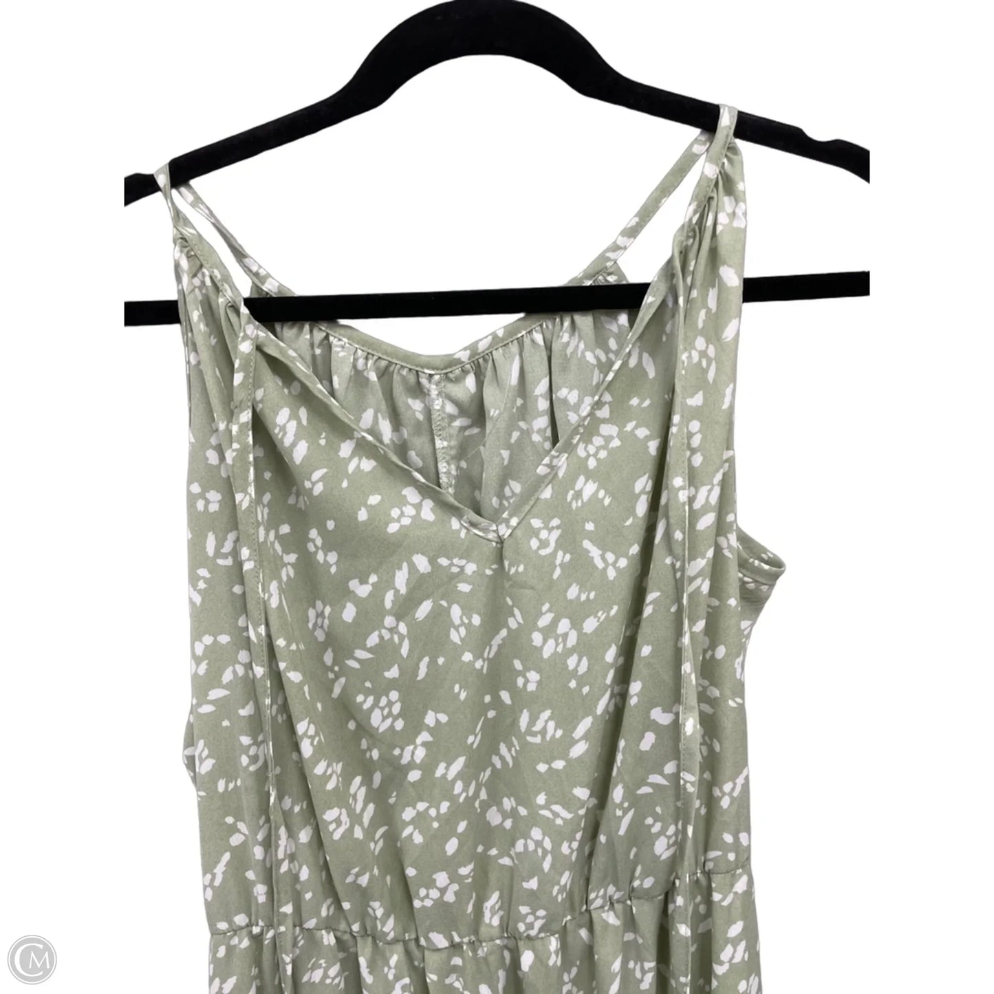 Dress Casual Midi By Shein In Green & White, Size: M