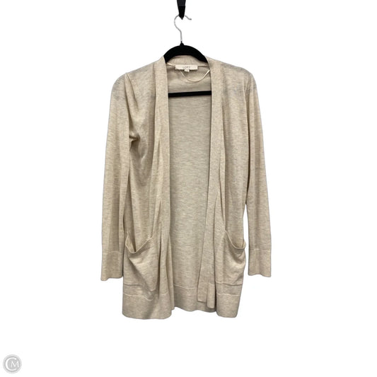 Cardigan By Loft In Cream, Size: Xs