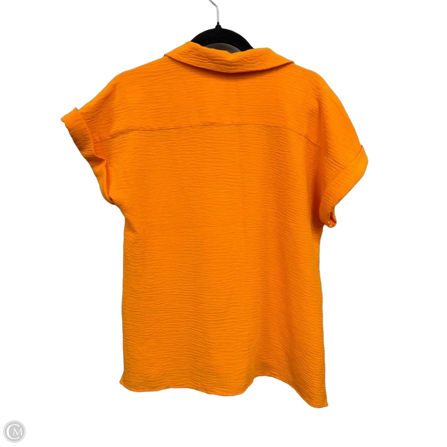 Top Short Sleeve By Calvin Klein In Orange, Size: M