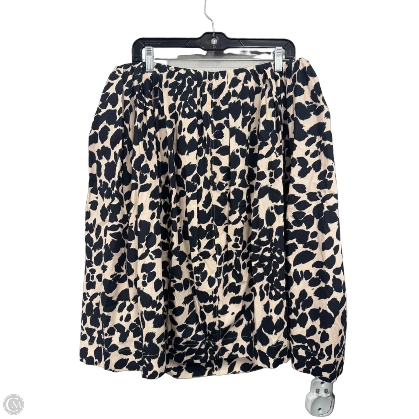 Skirt Midi By Maeve In Black & Cream, Size: Xl