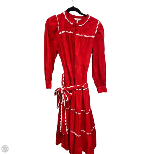 Dress Casual Maxi By Crown And Ivy In Red & White, Size: Xl