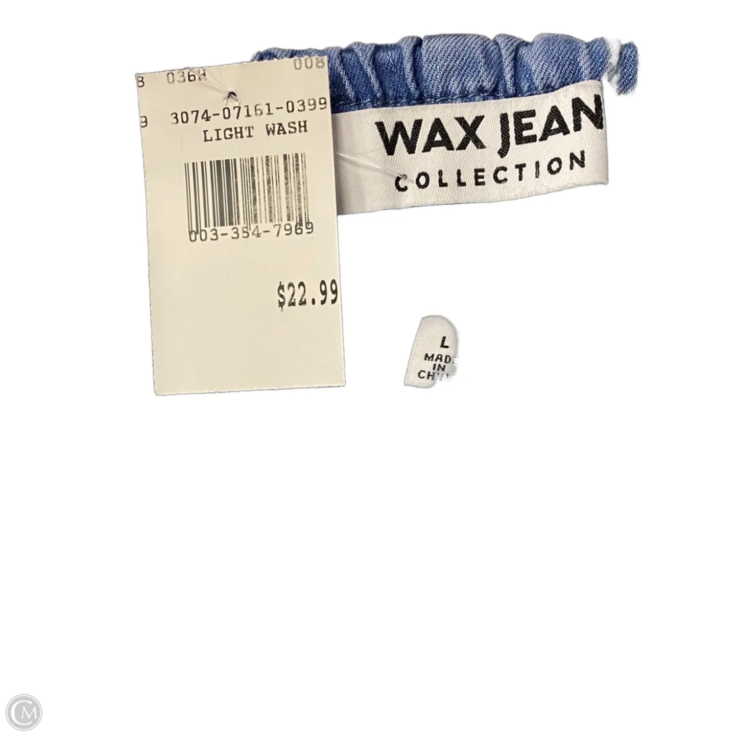 Jeans Wide Leg By Wax Jean In Blue Denim, Size: L