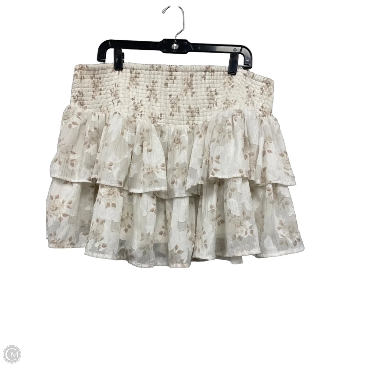 Skirt Mini & Short By Arula In Cream & Tan, Size: 2x