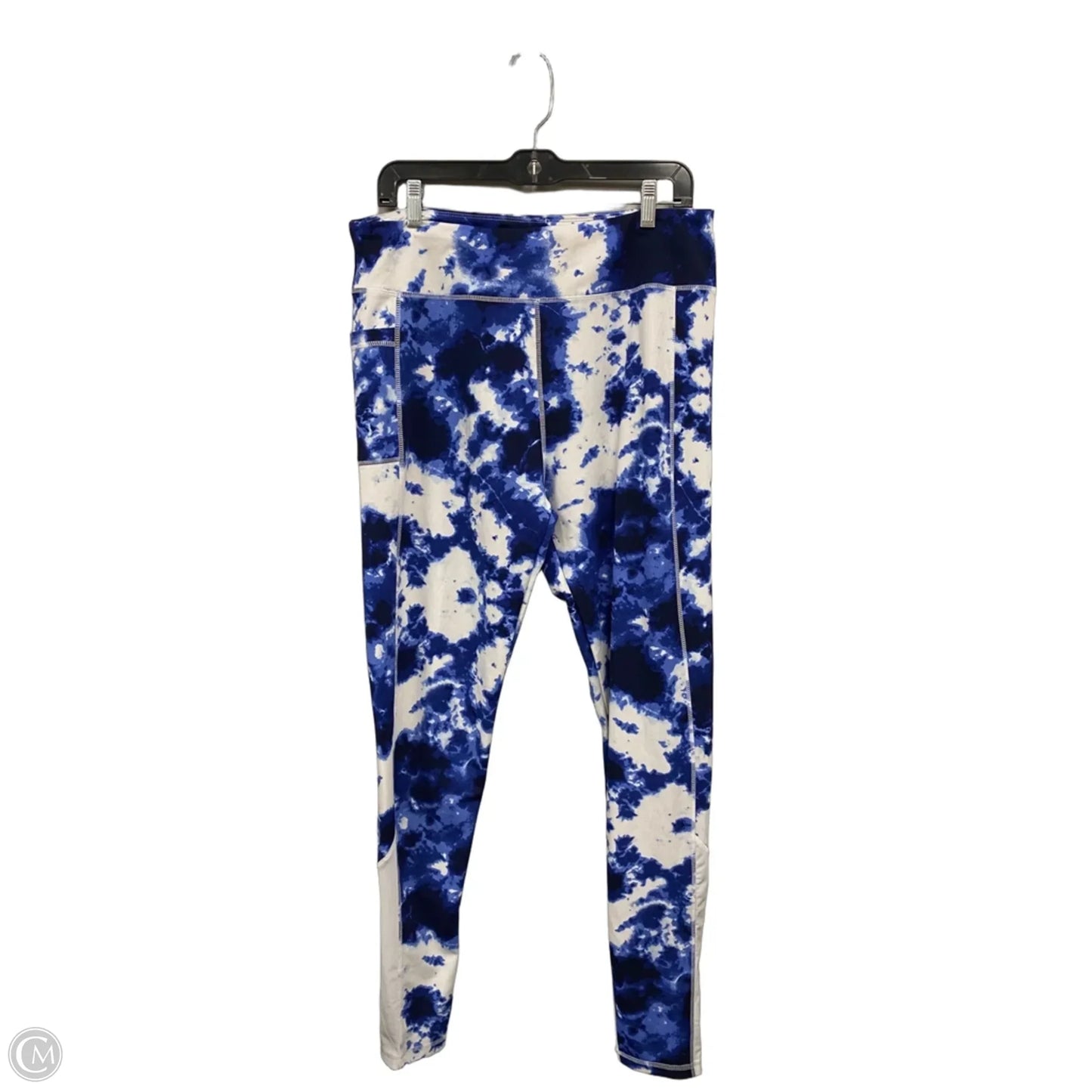 Athletic Leggings By Clothes Mentor In Blue & White, Size: 2x