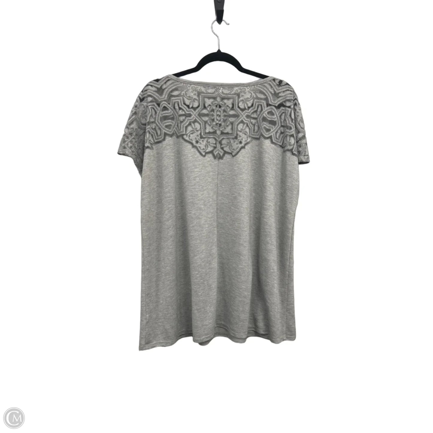 Top Short Sleeve By Ava & Viv In Grey, Size: 2x