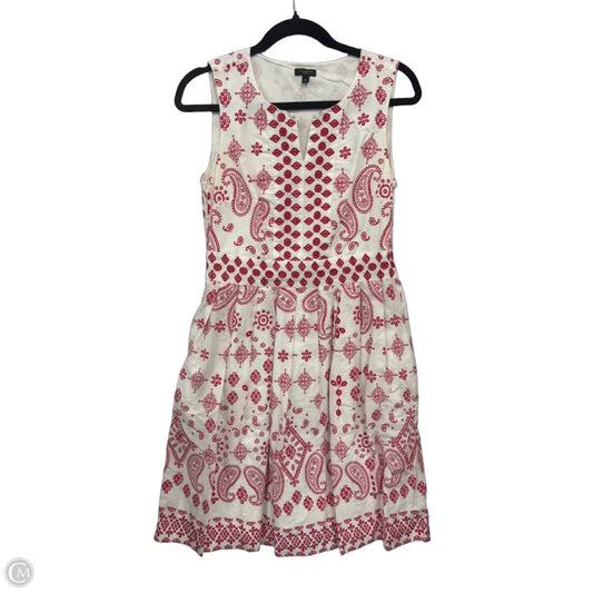 Dress Casual Midi By Talbots In Red & White, Size: 8p