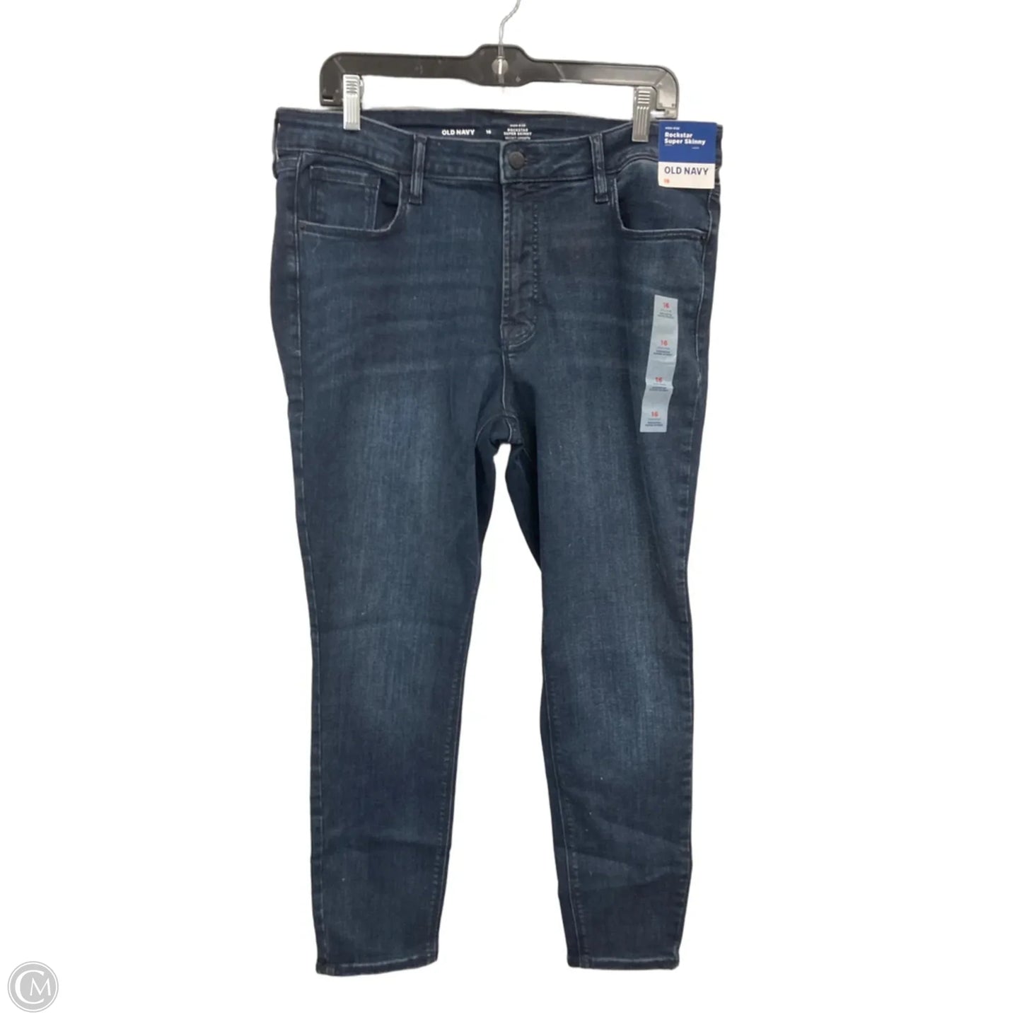 Jeans Skinny By Old Navy In Blue Denim, Size: 16