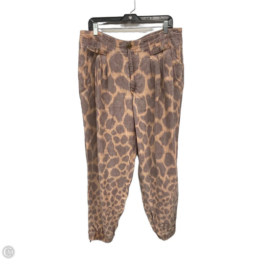 Pants Joggers By Anthropologie In Brown & Cream, Size: 20