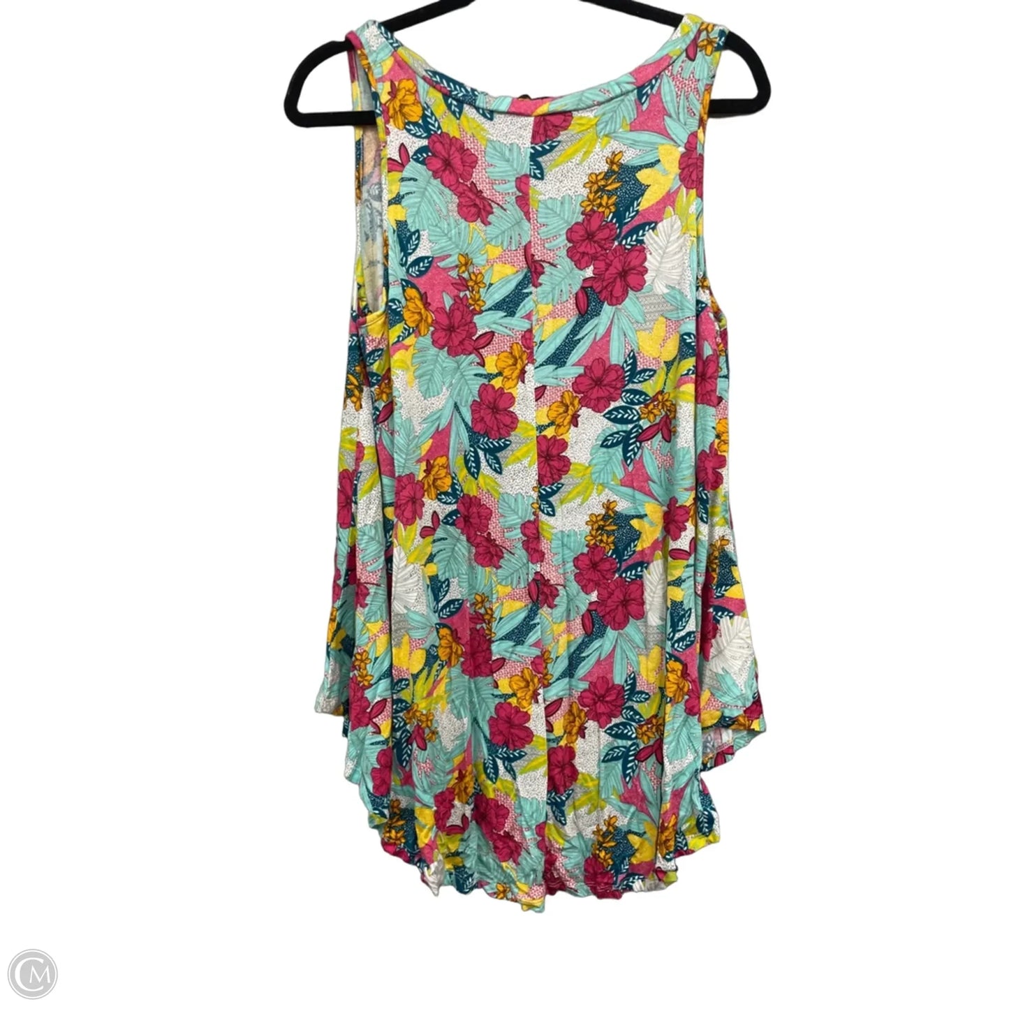Top Sleeveless By Lane Bryant In Blue & Pink, Size: 16