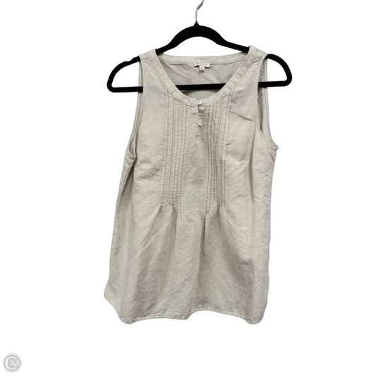 Top Sleeveless By Talbots In Cream, Size: M