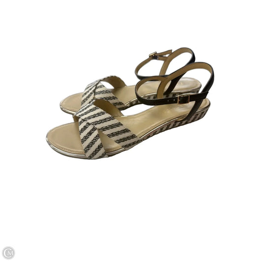 Sandals Flats By Talbots In Black & Cream, Size: 9.5
