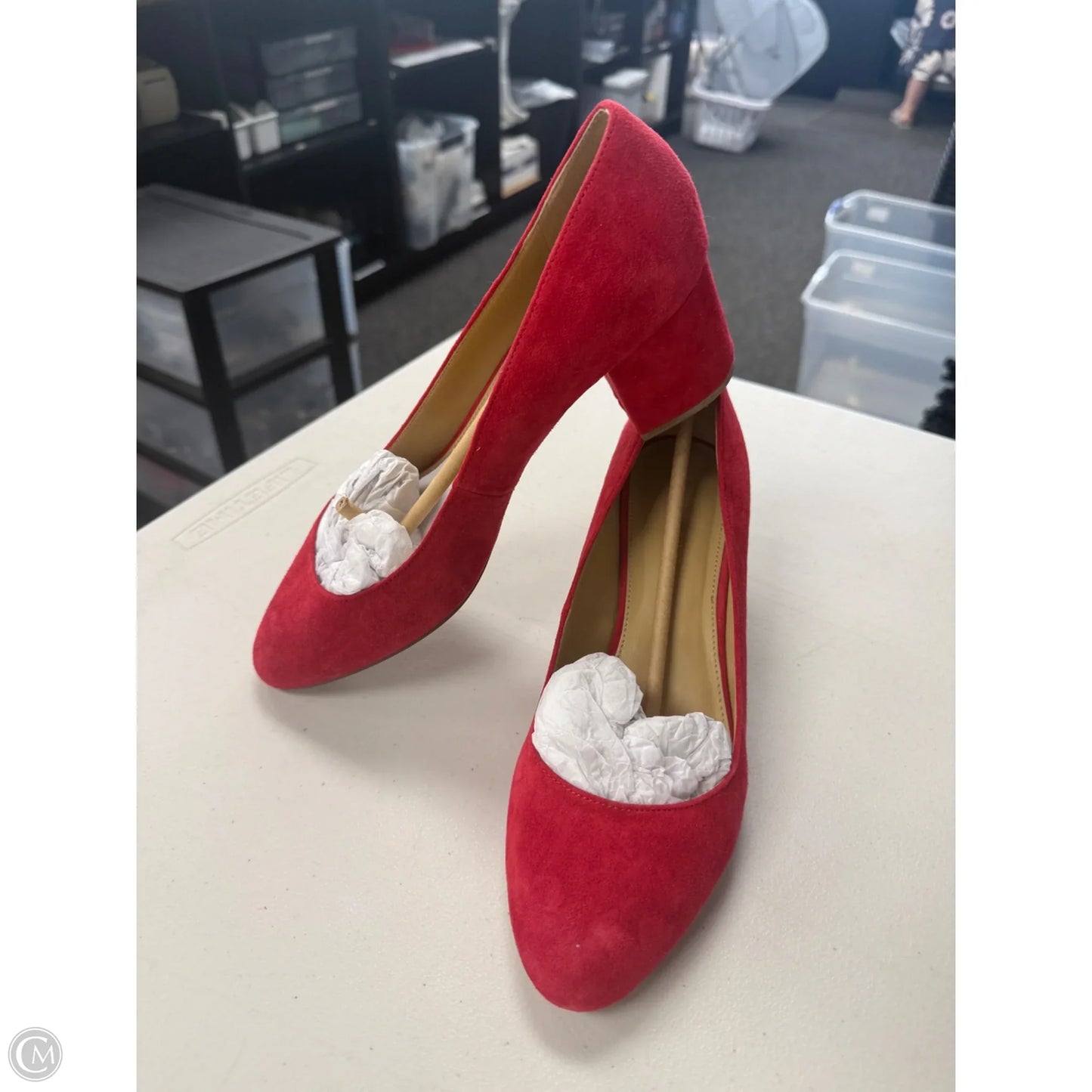 Shoes Heels Block By Talbots In Red, Size: 9