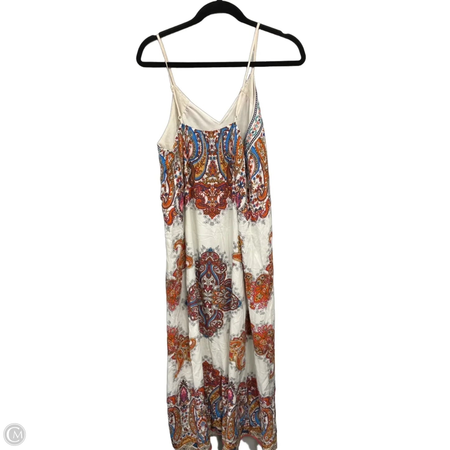 Dress Casual Maxi By Flying Tomato In Orange & White, Size: L