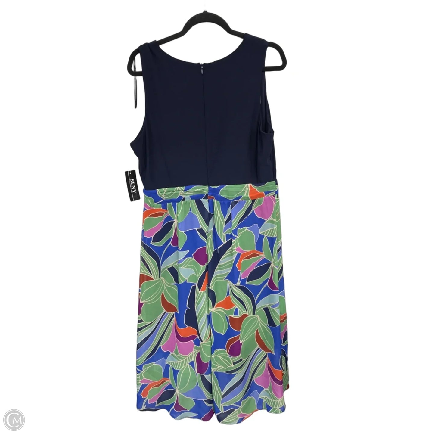 Dress Casual Maxi By Clothes Mentor In Blue & Green, Size: 14