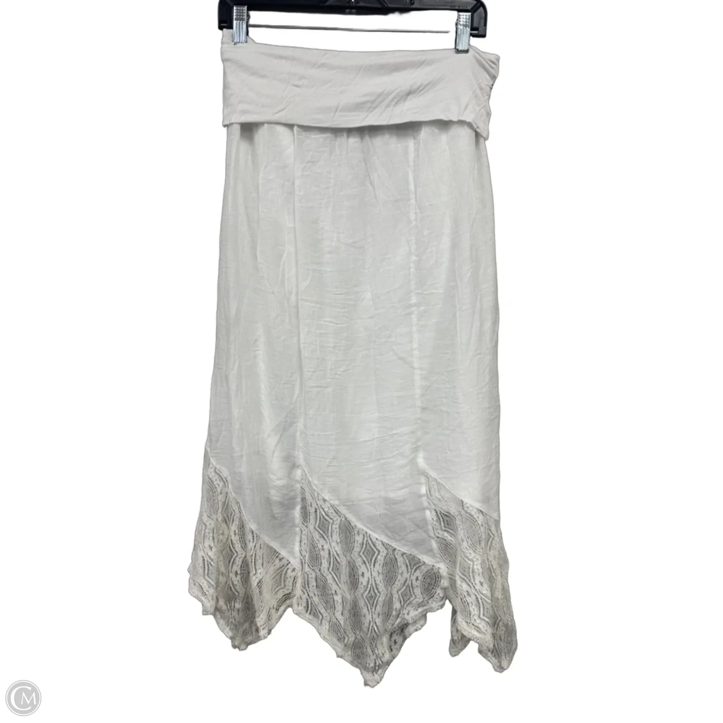 Skirt Maxi By Agb In White, Size: Xl