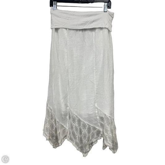 Skirt Maxi By Agb In White, Size: Xl