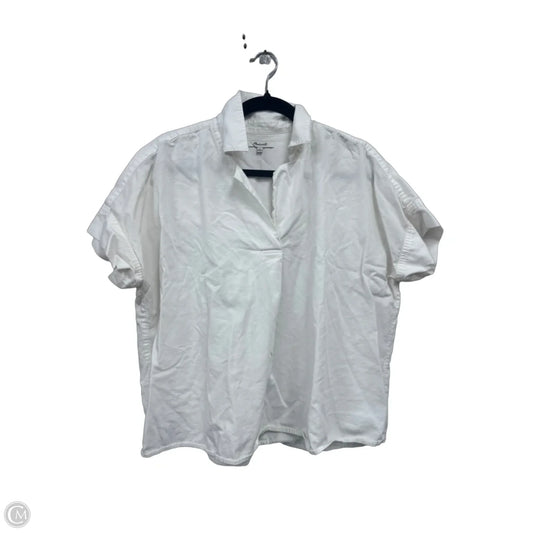 Top Short Sleeve By Madewell In White, Size: L