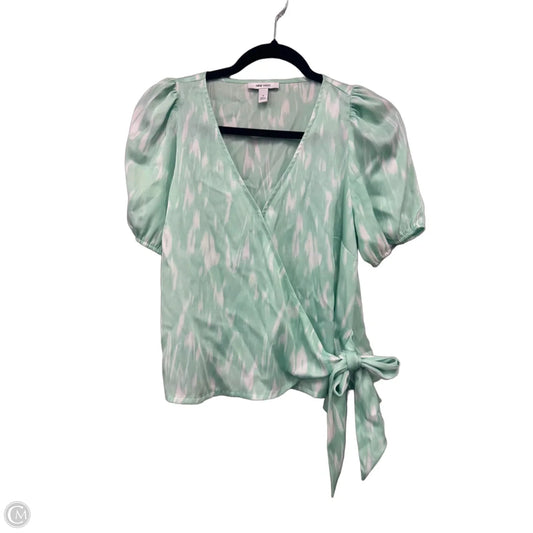 Top Short Sleeve By Nine West In Green & White, Size: S