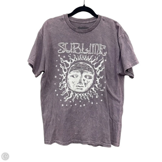 Top Short Sleeve Basic By Clothes Mentor In Purple, Size: L