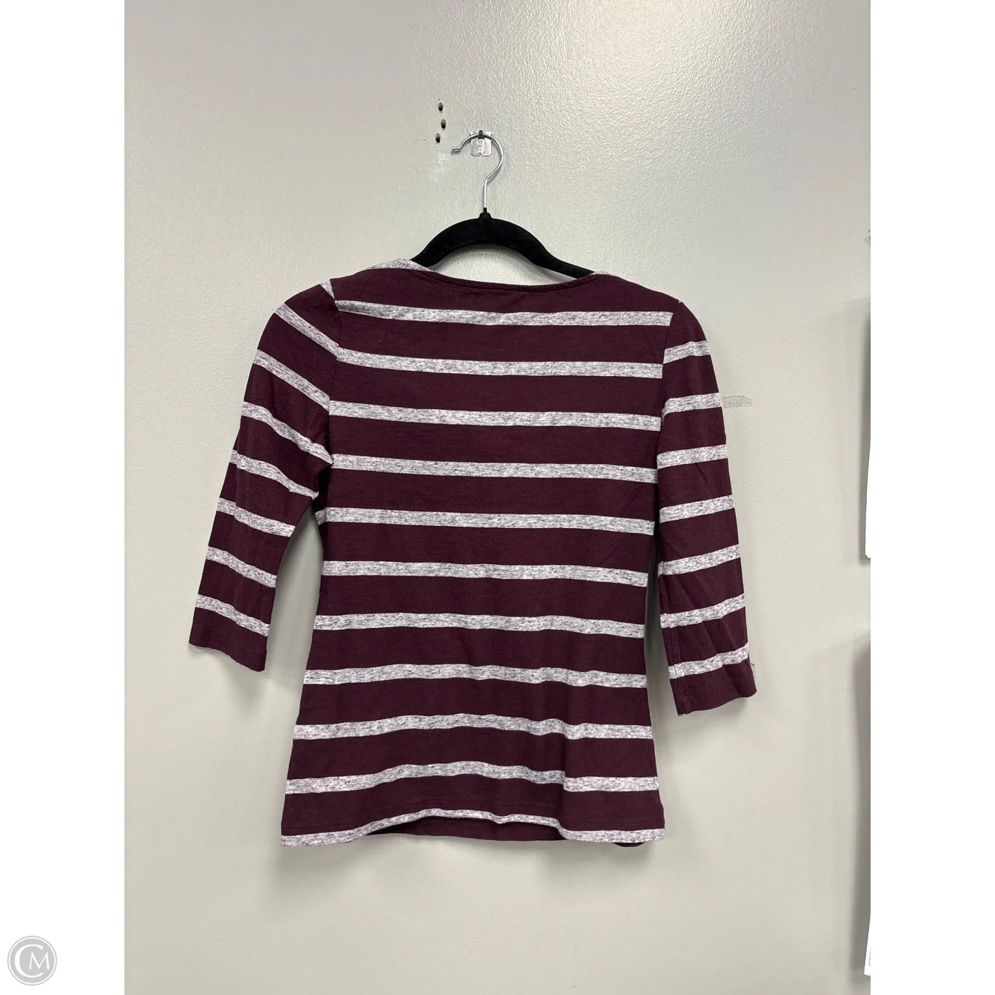 Top 3/4 Sleeve Basic By Banana Republic In Maroon, Size: Xs
