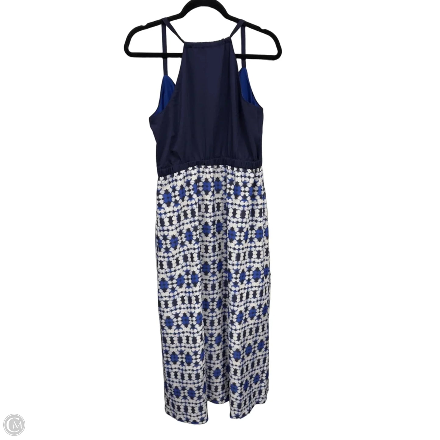 Dress Casual Maxi By J. Crew In Blue & White, Size: 12p