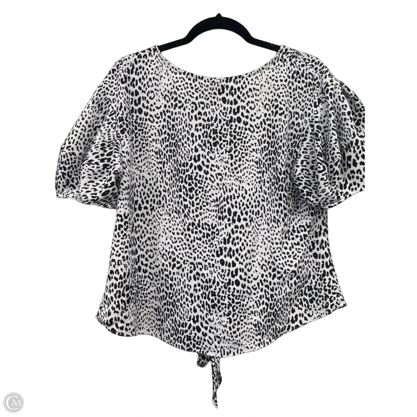 Top Short Sleeve By Worthington In Black & White, Size: S