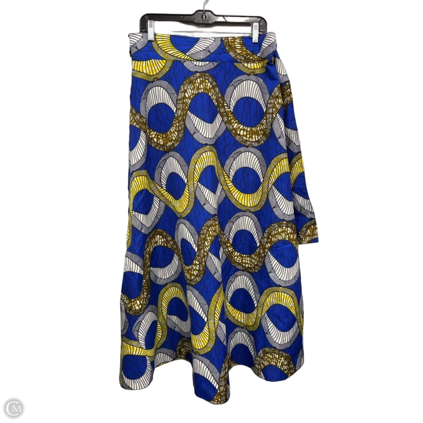 Skirt Maxi By Clothes Mentor In Blue & Yellow, Size: L