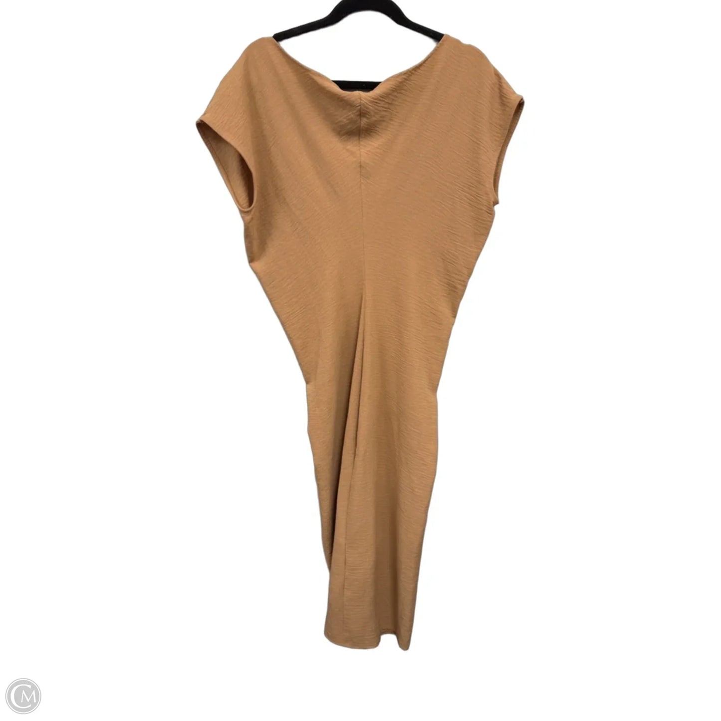 Dress Casual Midi By Zara In Brown, Size: S