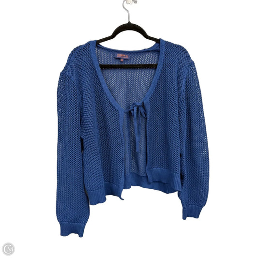 Sweater Cardigan By Joseph A. In Blue, Size: Xxl