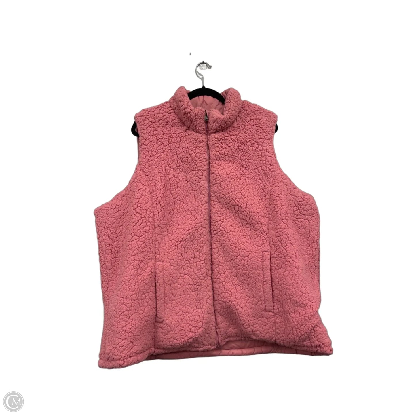 Vest Puffer & Quilted By Time And Tru In Pink, Size: 2x