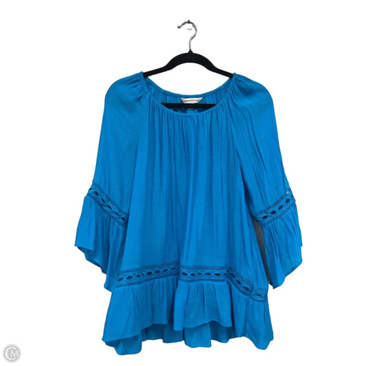 Top 3/4 Sleeve By Clothes Mentor In Blue, Size: S