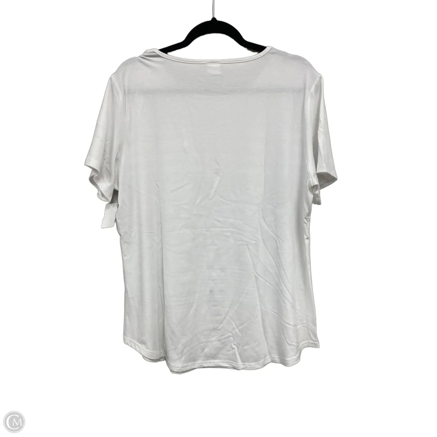 Top Short Sleeve Basic By Clothes Mentor In White, Size: Xl
