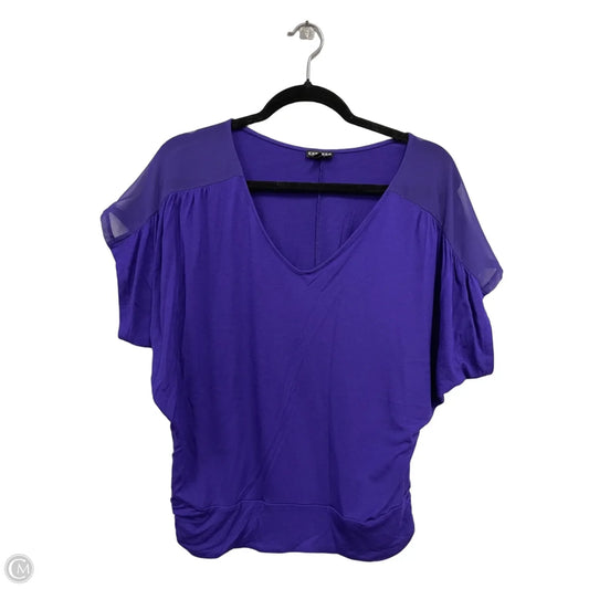 Top Short Sleeve By Express In Purple, Size: S