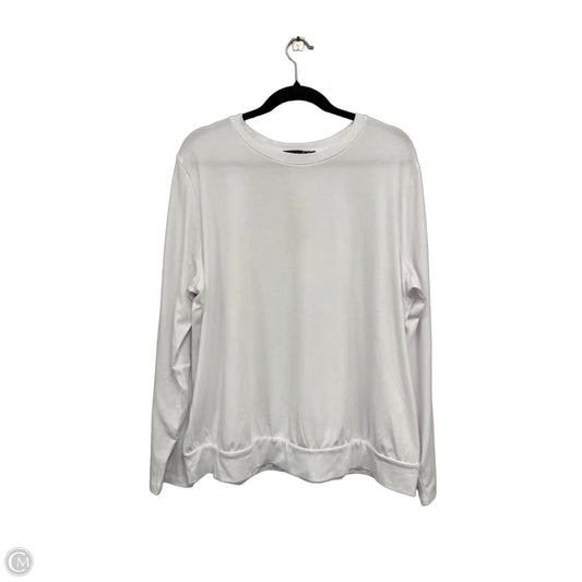 Top Long Sleeve Basic By Clothes Mentor In White, Size: 2x