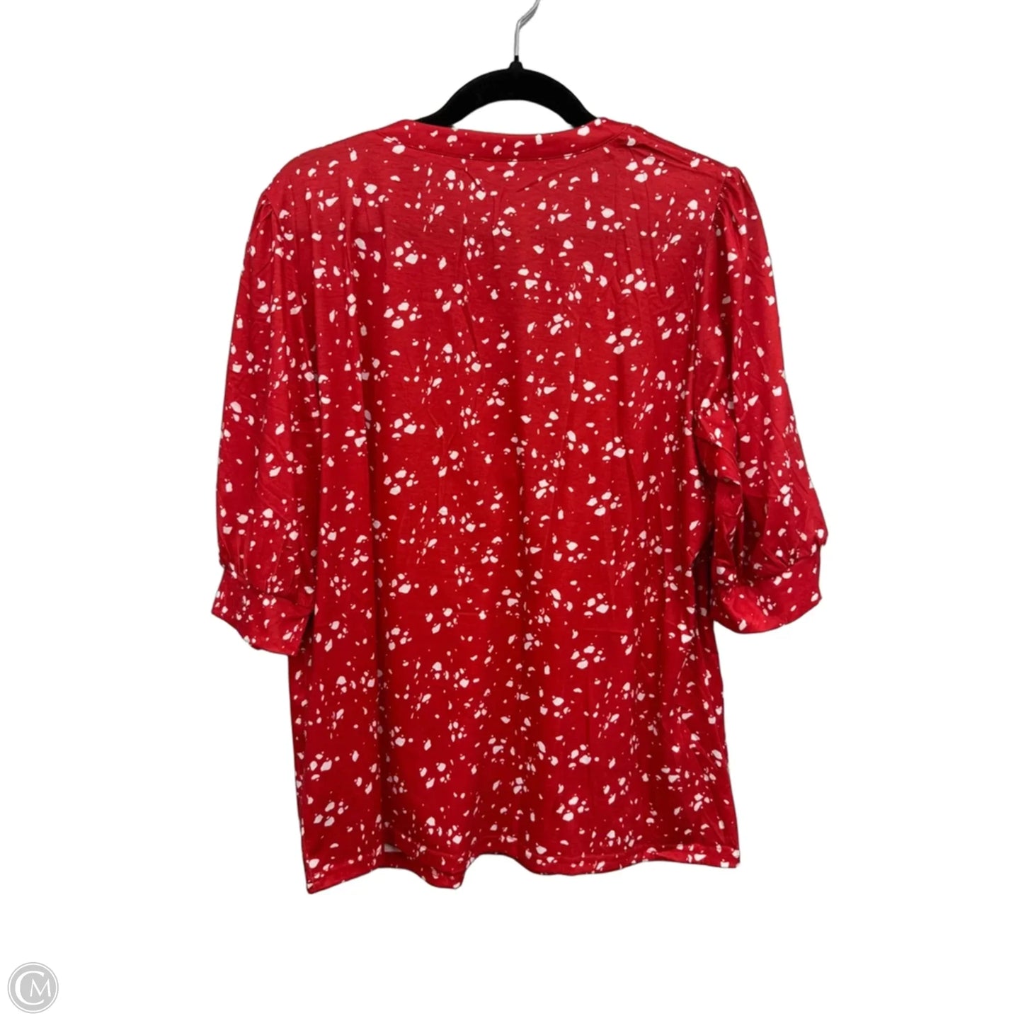 Top Short Sleeve By Clothes Mentor In Red & White, Size: Xxl