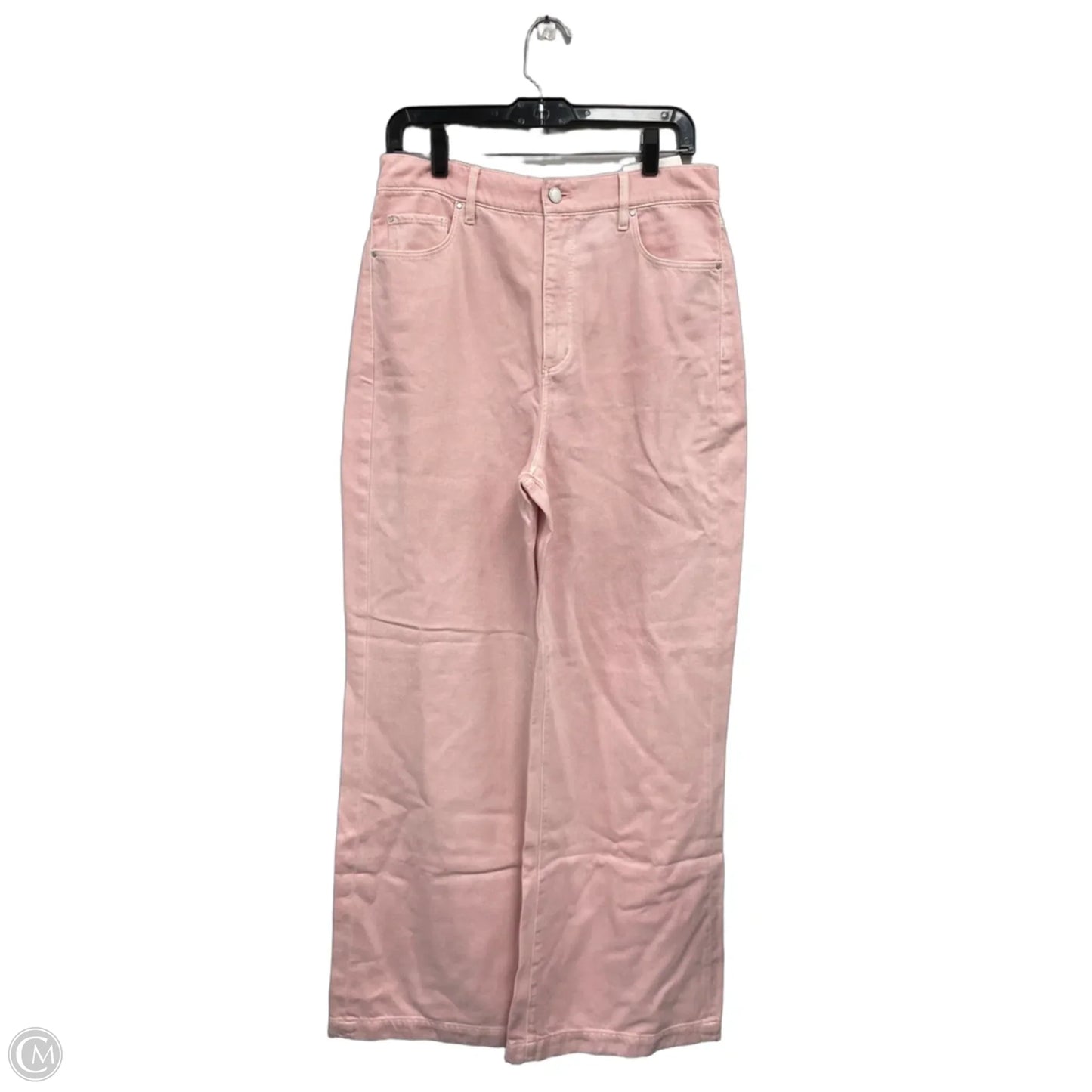 Jeans Wide Leg By Ann Taylor In Pink Denim, Size: 8
