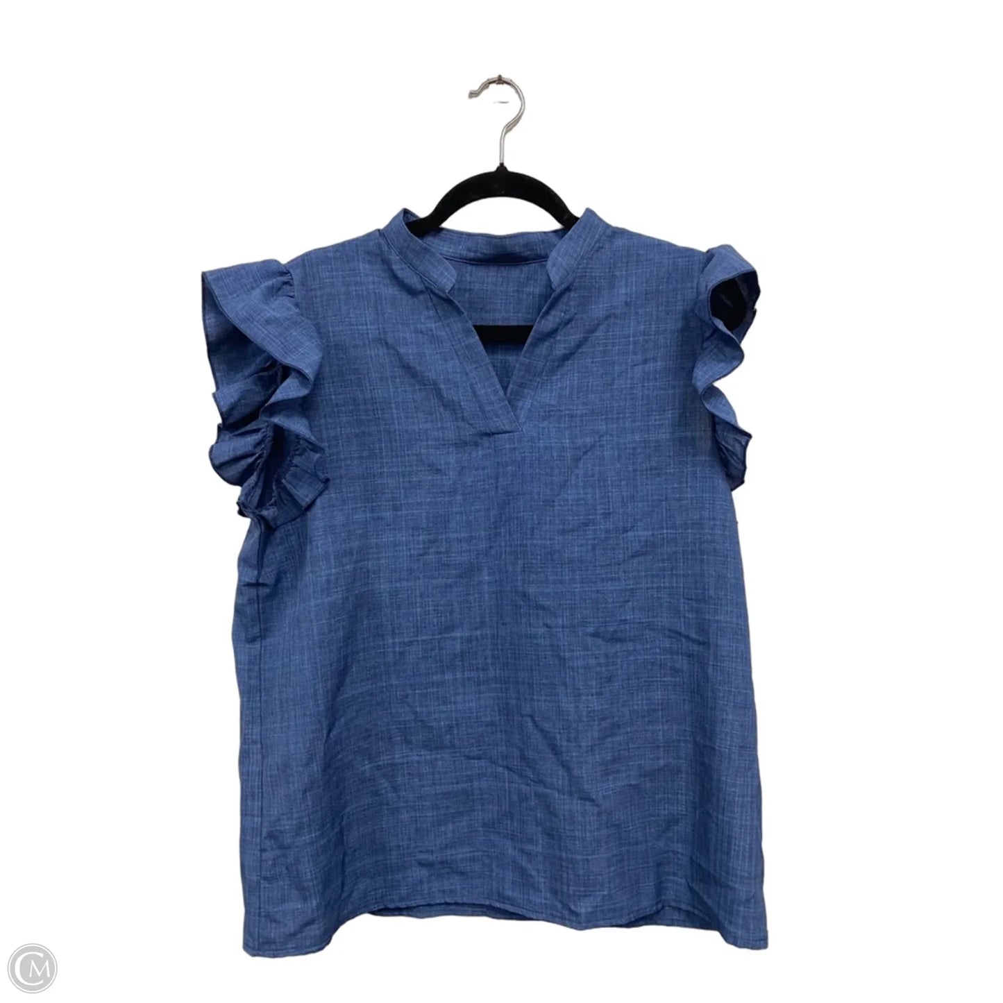 Top Short Sleeve By Shein In Blue, Size: L