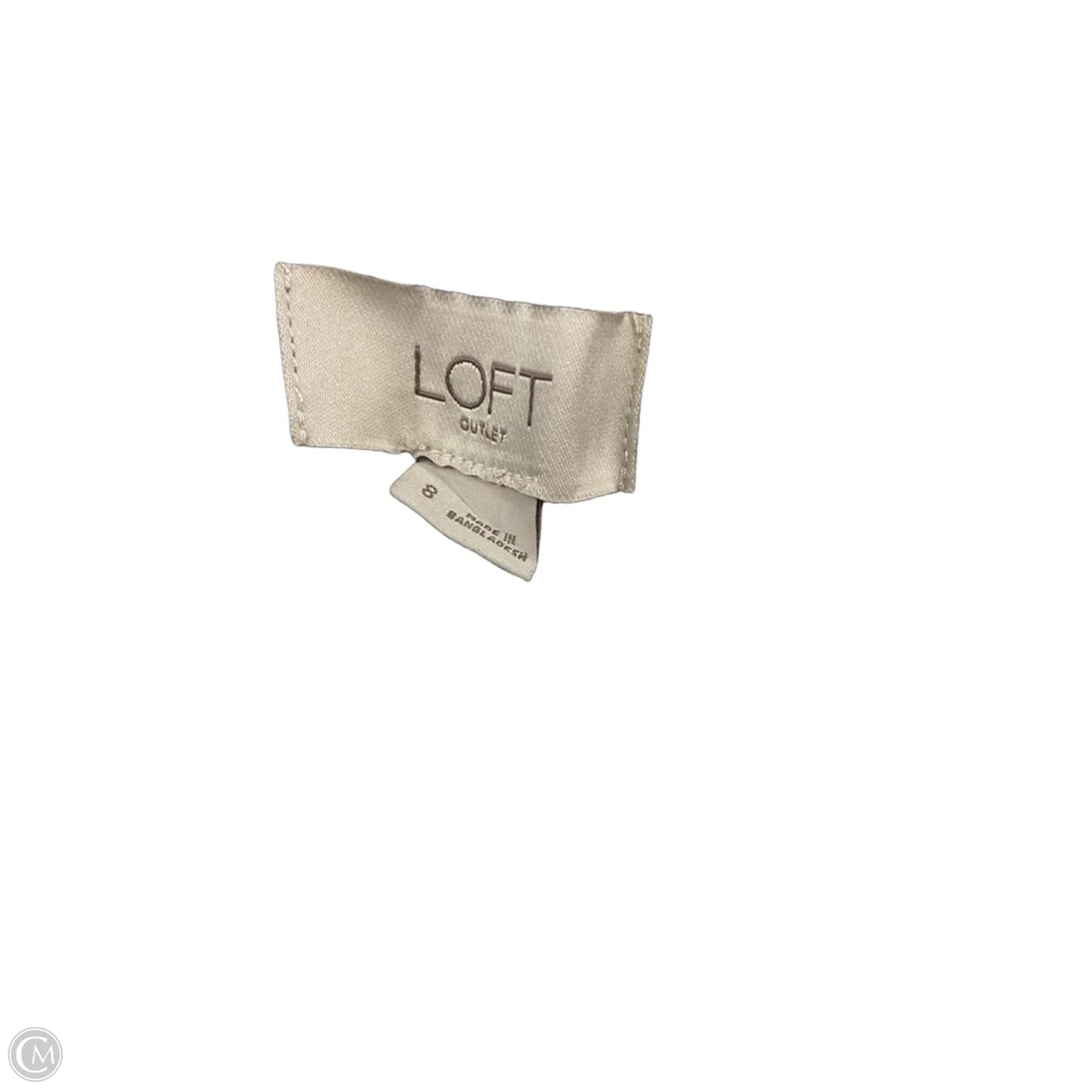 Pants Dress By Loft In Black & Cream, Size: 8