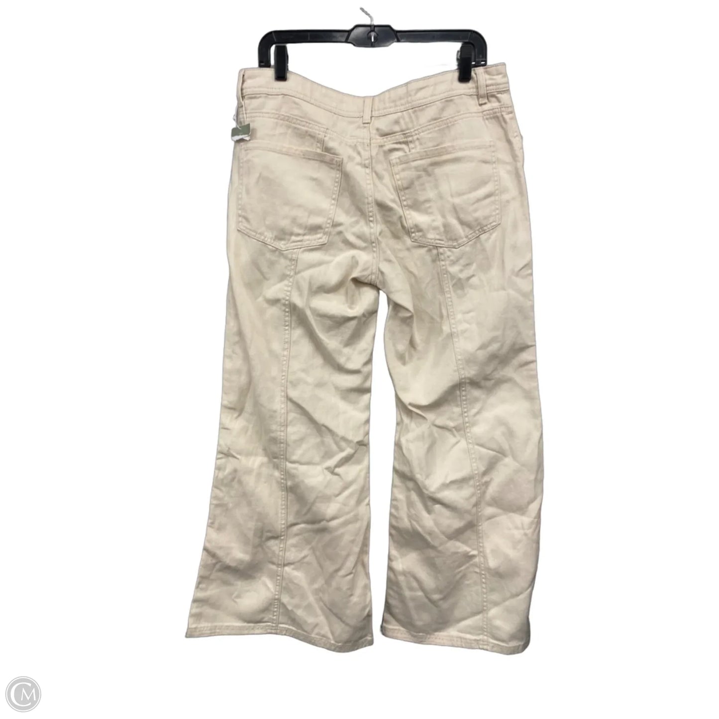 Jeans Wide Leg By Divided In Cream Denim, Size: 10