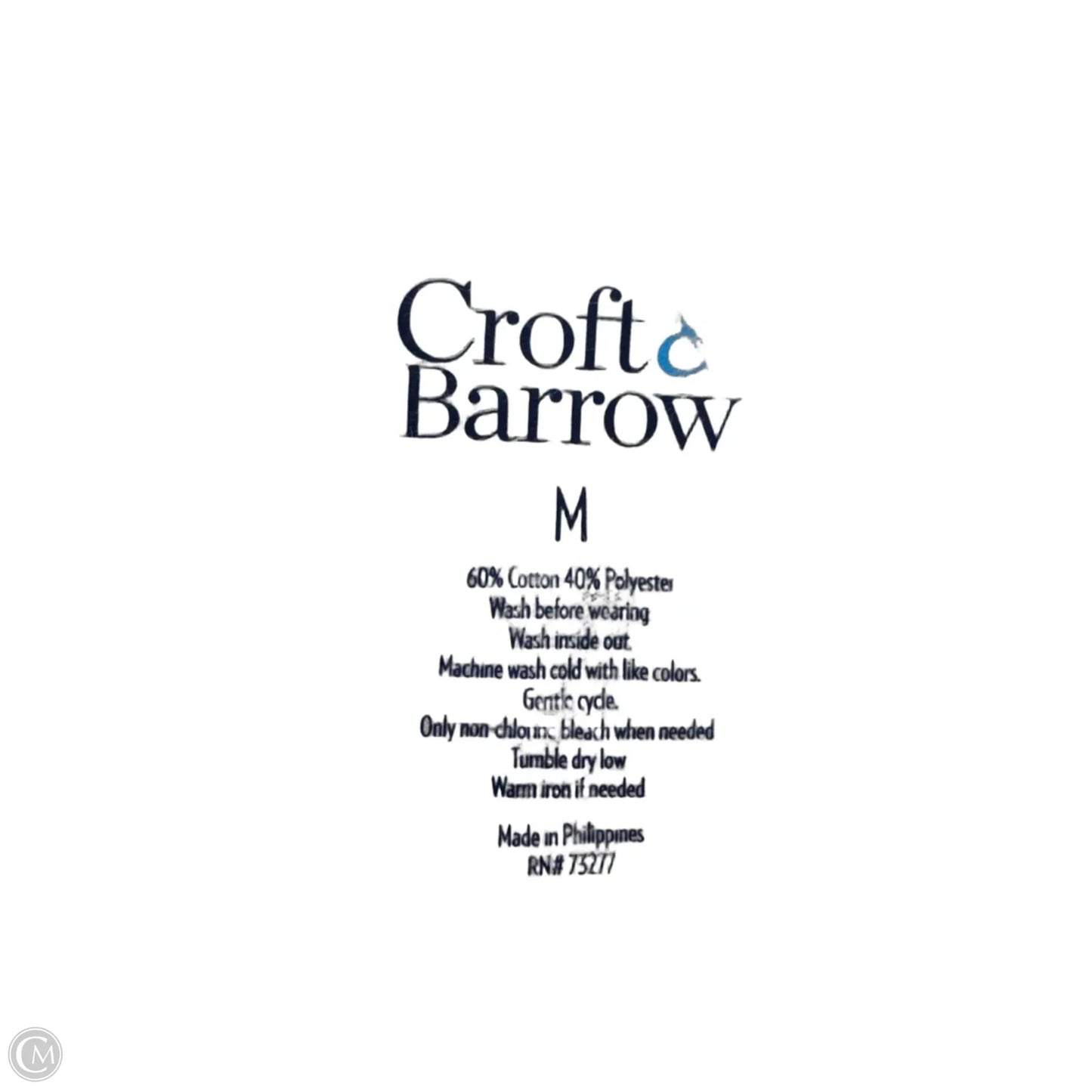 Dress Casual Midi By Croft And Barrow In Blue & White, Size: M