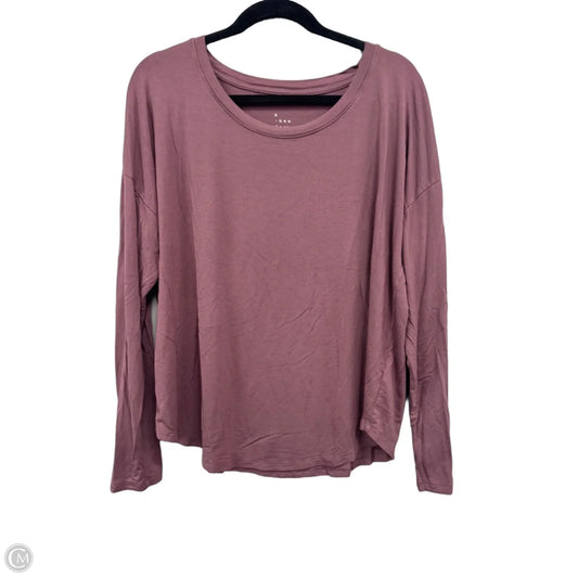Top Long Sleeve Basic By A New Day In Pink, Size: Xl