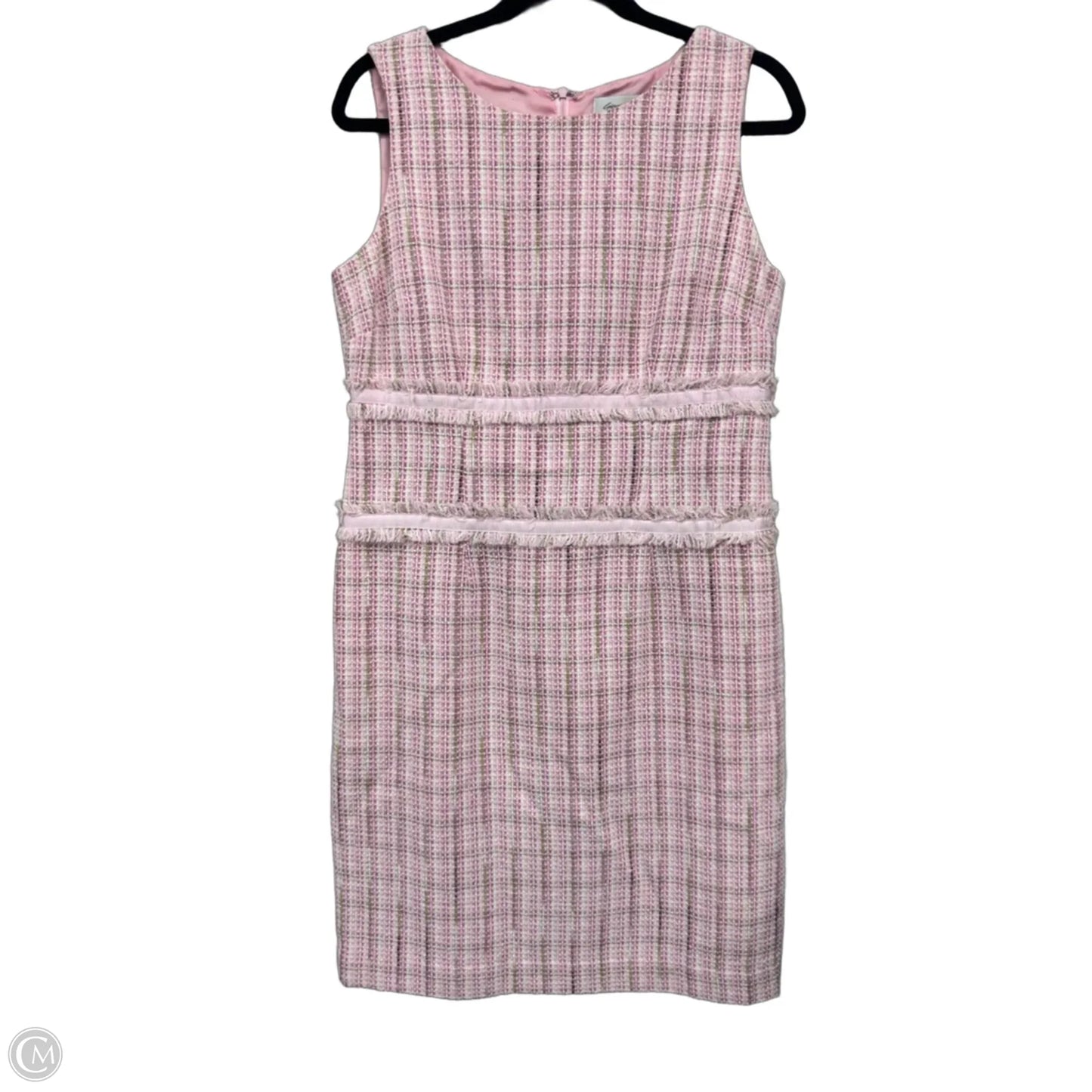 Dress Casual Midi By Clothes Mentor In Green & Pink, Size: 10