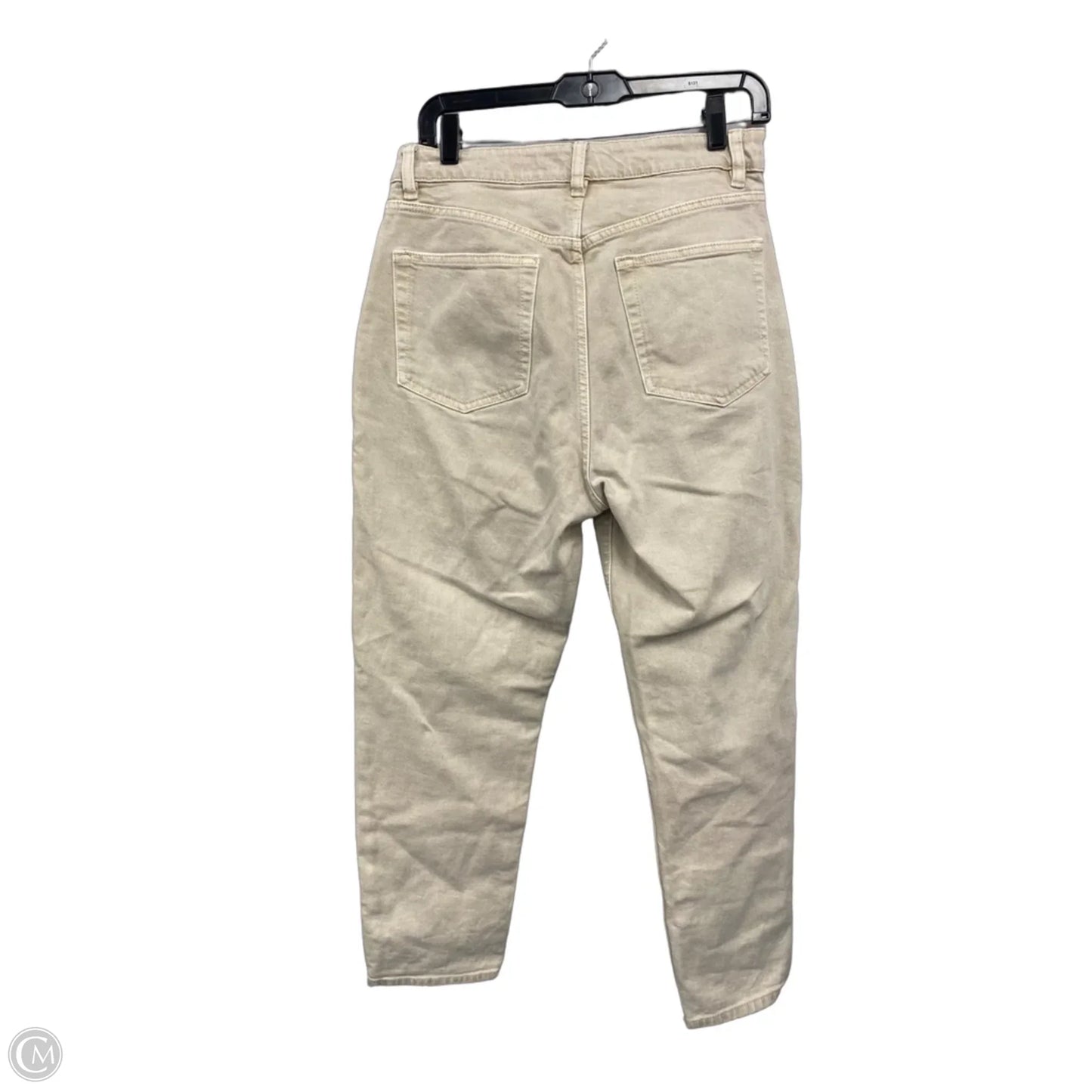 Jeans Boot Cut By H&m In Cream Denim, Size: 10