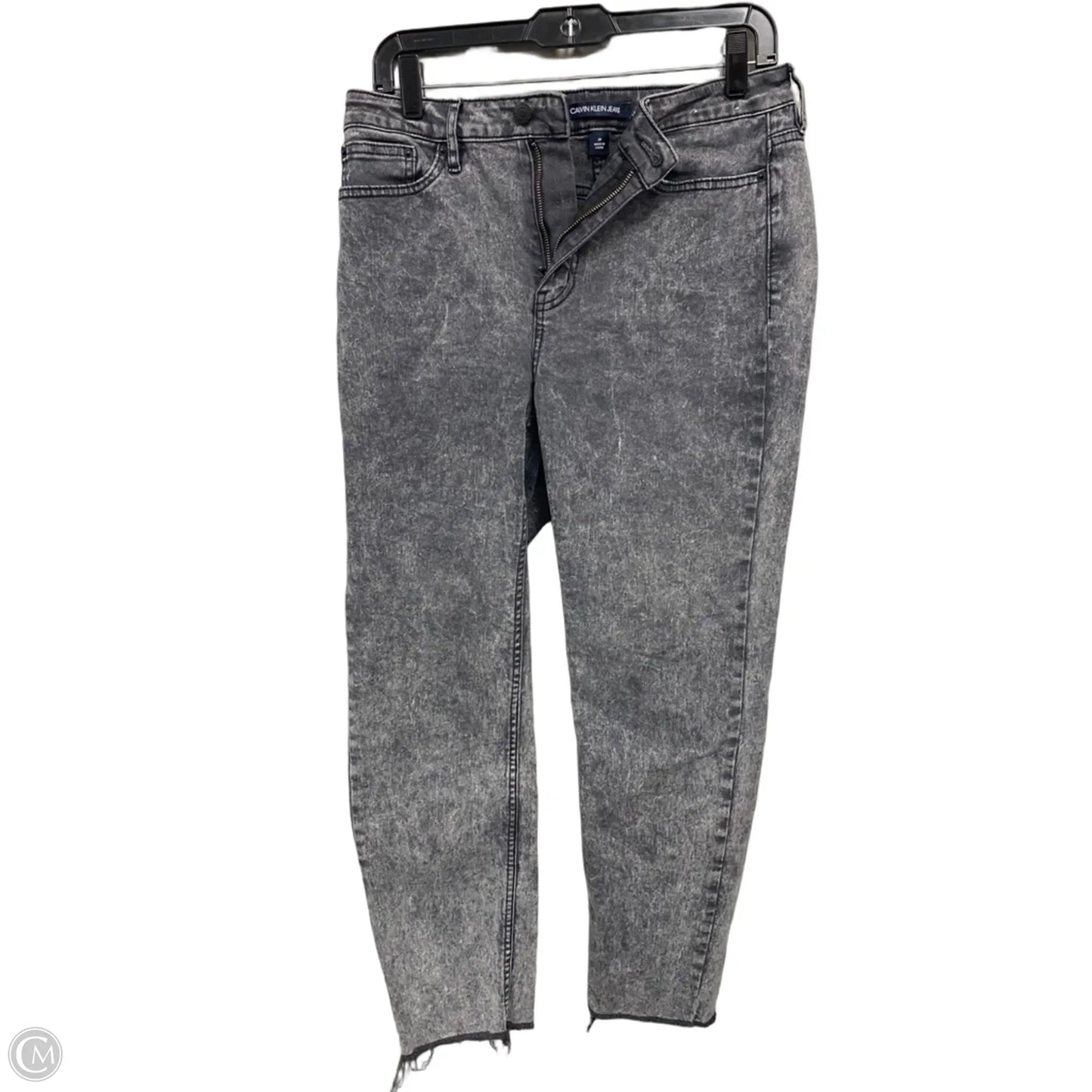 Jeans Skinny By Calvin Klein In Grey, Size: 8